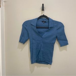 Dynamite Ribbed Croptop in Blue